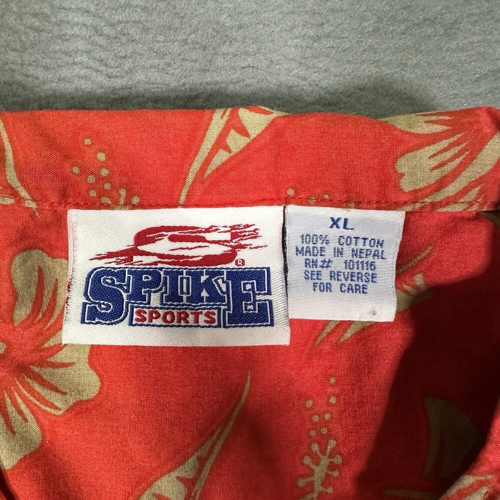 Y2K Arkansas Razorbacks Hawaiian Shirt Red Floral Aloha Men’s XL Spike Sports - Picture 5 of 8